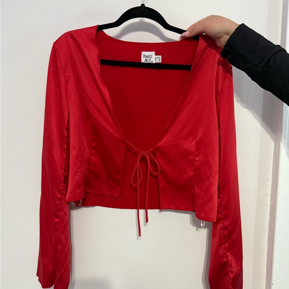 Princess Polly red satin top